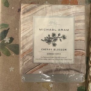 Michael Aram Gold Cherry Blossom candle New in Sealed box.